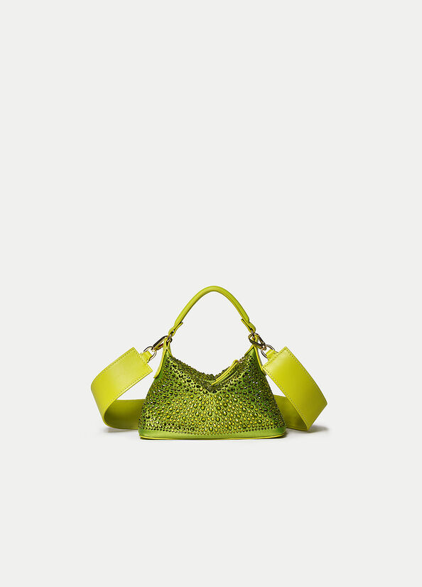 Light Green Women's Liu Jo Mini Hobo With Gemstones Crossbody Bags | VKN-872460